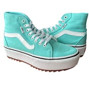 Vans Filmore High Tapere Canvas Aqua Sky NIB Size 8 Platform Sole
